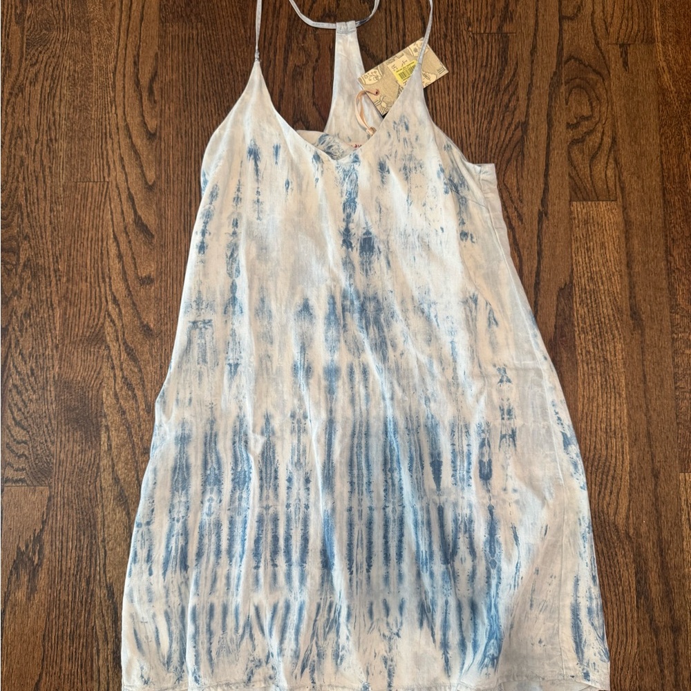 Blue and White Tie-Dye Dress